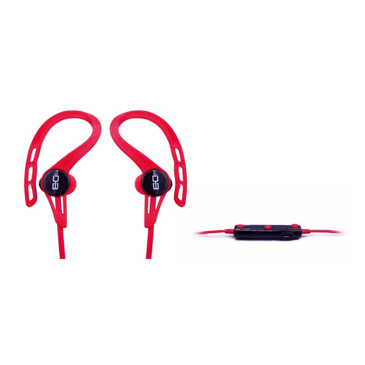 DBLUE - Audífonos Deportivos Bluetooth Cable Plano Color Rojo - SC