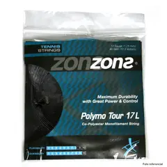 ZONS - Set Cuerda Tenis Polymo Tour 1.23 / 17 Negro