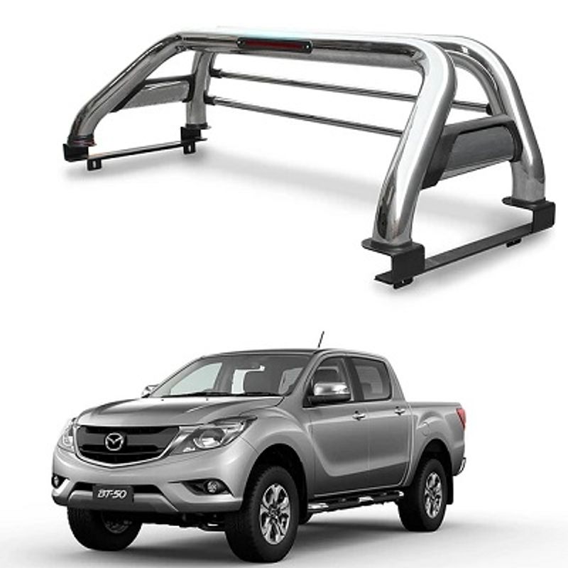GENERICO - BARRA ANTIVUELCO PARA CAMIONETA CROMADO MAZDA BT50