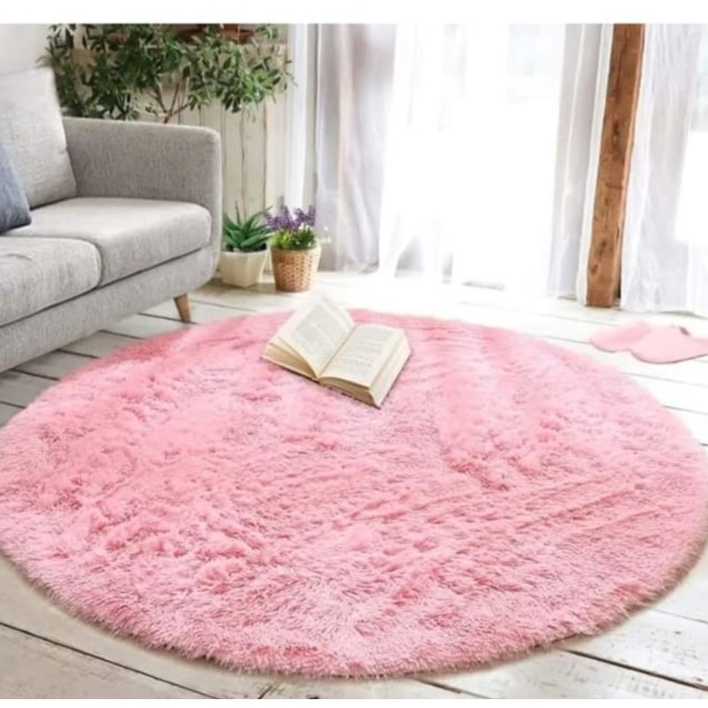 GENERICO - Alfombras Peludas Redondas 150 Para Living
