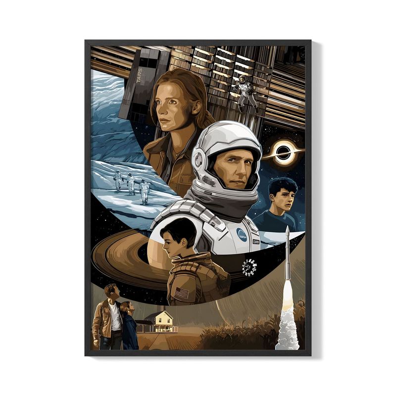 CREANGO - CUADRO POSTER INTERESTELAR PELICULA 33X43 DISEÑO 2