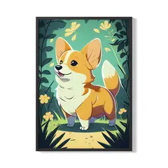 CREANGO - CUADRO POSTER PERRO CORGI 33X43