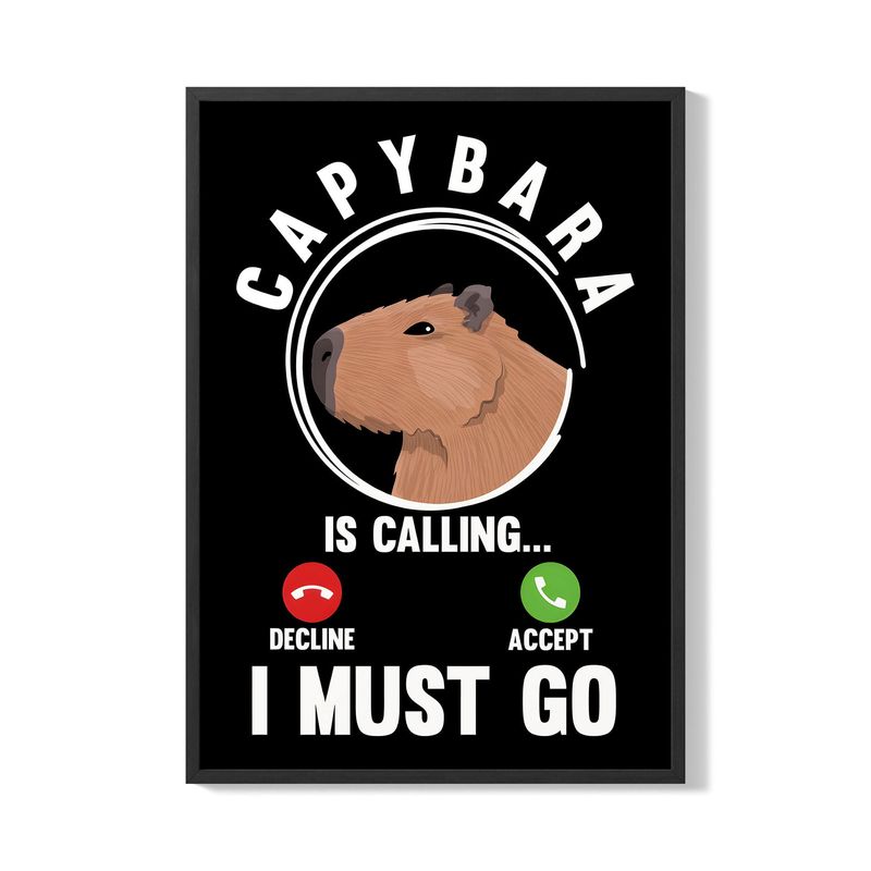 CREANGO - CUADRO POSTER CAPIBARA LLAMADA 33X43
