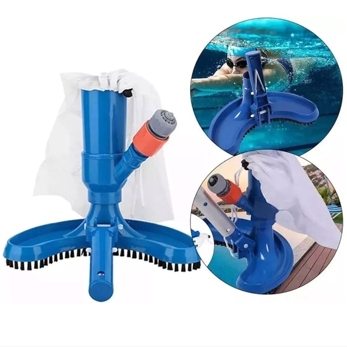 GENERICO - Aspirador De Piscinas Con Cepillo De Limpieza 5 En 1