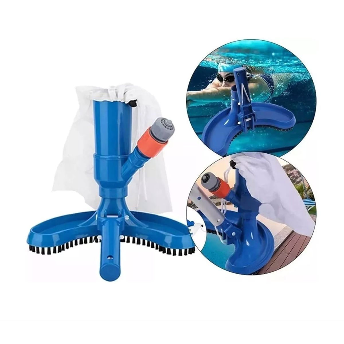 GENERICO - Aspirador De Piscinas Con Cepillo De Limpieza 5 En 1