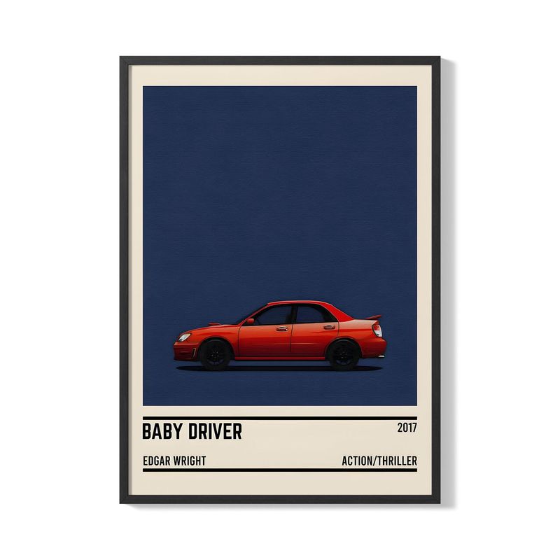 CREANGO - CUADRO POSTER BABY DRIVER AUTO 33X43