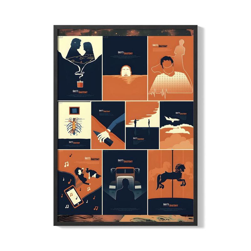 CREANGO - CUADRO POSTER GREYS ANATOMY 33X43
