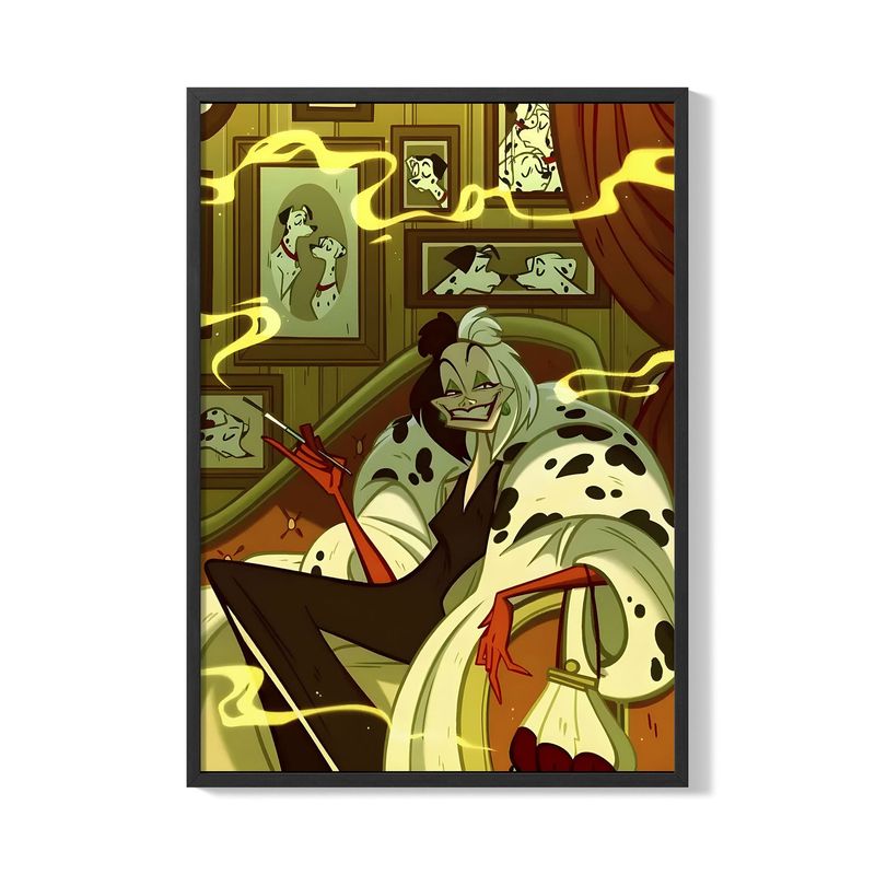 CREANGO - CUADRO POSTER CRUELLA DE VIL 33X43