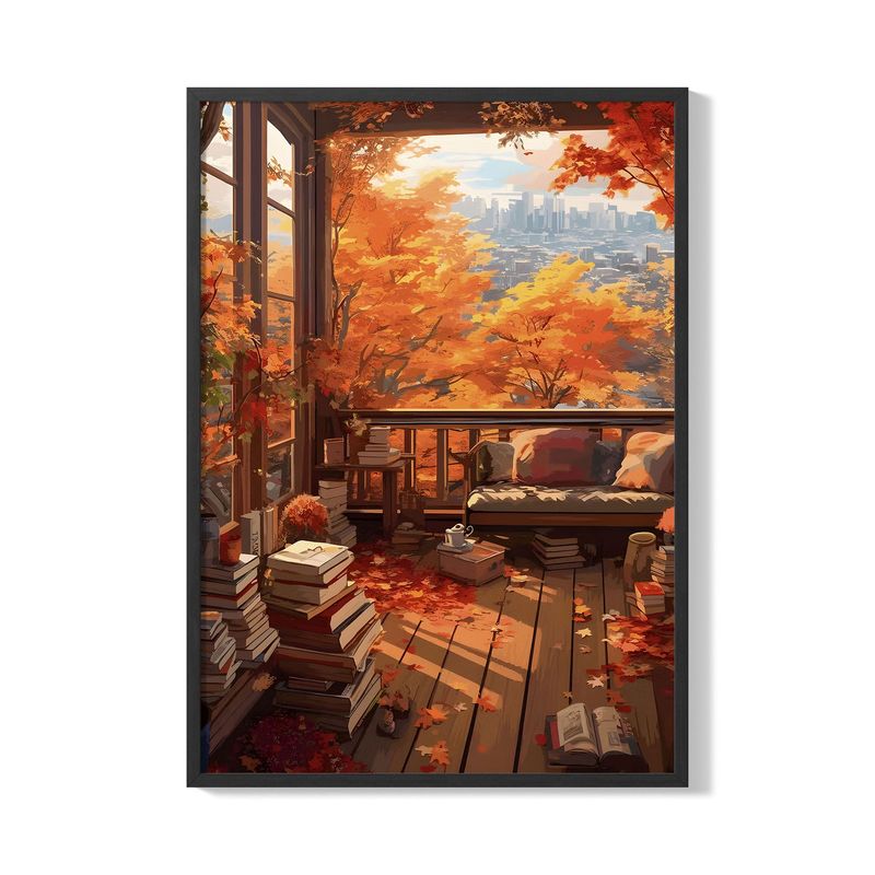 CREANGO - CUADRO POSTER PAISAJE DE OTOÑO 33X43