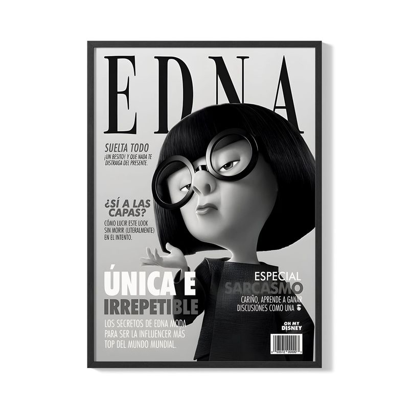 CREANGO - CUADRO POSTER EDNA MODA LOS INCREIBLES 33X43