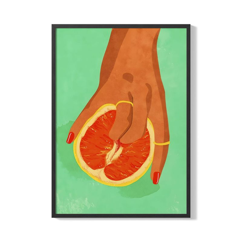 CREANGO - CUADRO POSTER NARANJA ARTE SENSUAL 33X43