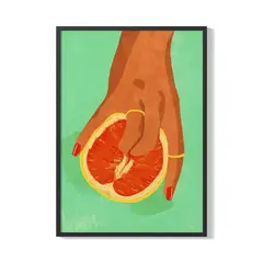 CREANGO - CUADRO POSTER NARANJA ARTE SENSUAL 33X43