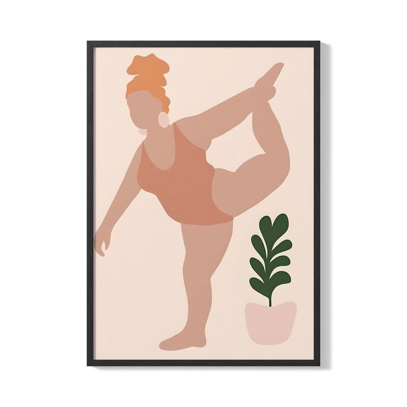 CREANGO - CUADRO POSTER MUJER HACIENDO YOGA 33X43