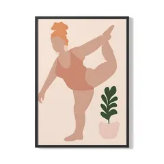 CREANGO - CUADRO POSTER MUJER HACIENDO YOGA 33X43