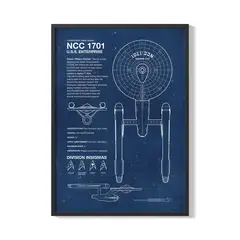 CREANGO - CUADRO POSTER STAR TREK USS ENTERPRISE 33X43
