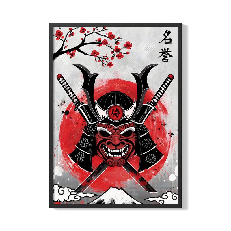 CREANGO - CUADRO POSTER ARTE JAPONES SAMURAI 33X43