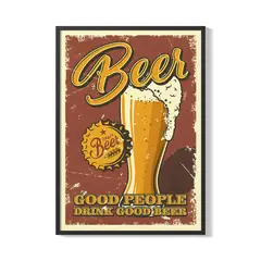 CREANGO - CUADRO POSTER CERVEZA BAR 33X43