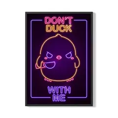 CREANGO - CUADRO POSTER PATO KAWAII NEON 33X43