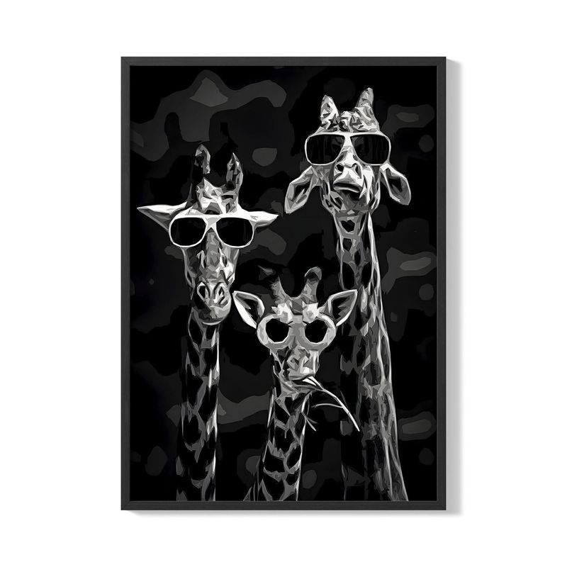 CREANGO - CUADRO POSTER JIRAFAS CON ANTEOJOS 33X43