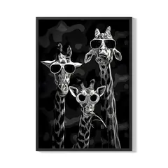 CREANGO - CUADRO POSTER JIRAFAS CON ANTEOJOS 33X43