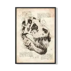 CREANGO - CUADRO POSTER CRANEO DE DINOSAURIO 33X43