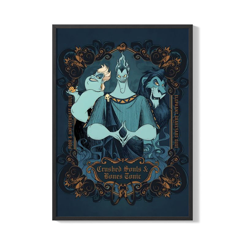 CREANGO - CUADRO POSTER VILLANOS DE VIDA URSULA SCAR HADES 33X43
