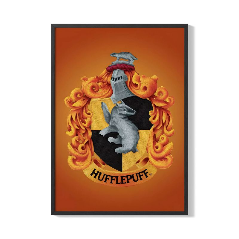 CREANGO - CUADRO POSTER HUFFLEPUFF ESCUDO 33X43