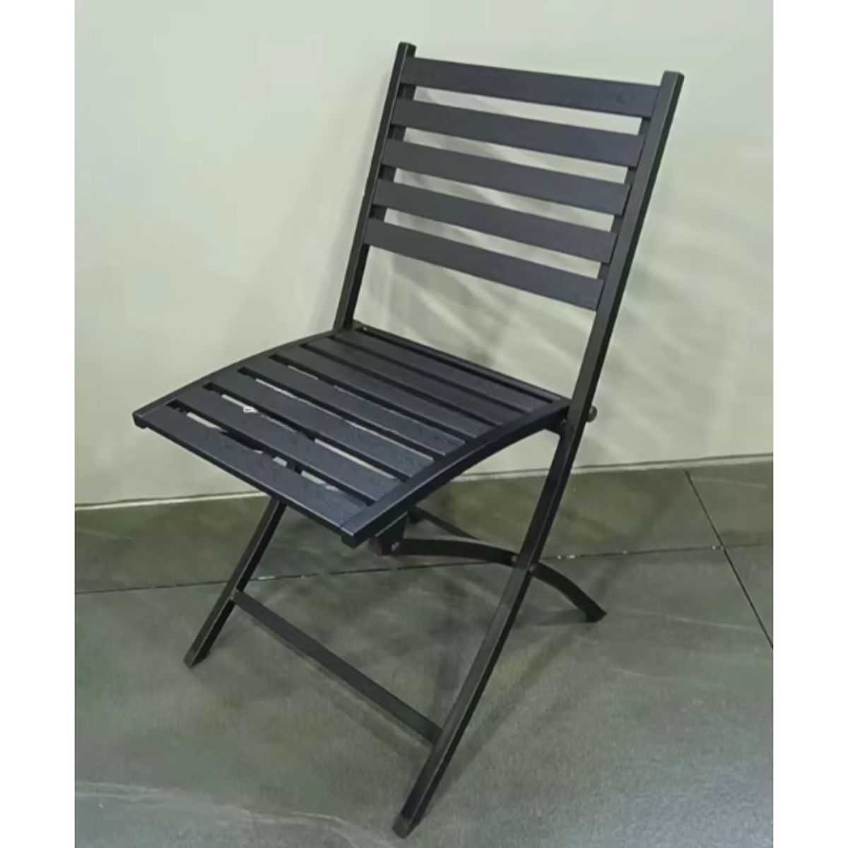 GENERICO - Silla plegables para Exteriores Pack x2 resiste agua y sol Negro