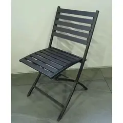 GENERICO - Silla plegables para Exteriores Pack x2 resiste agua y sol Negro