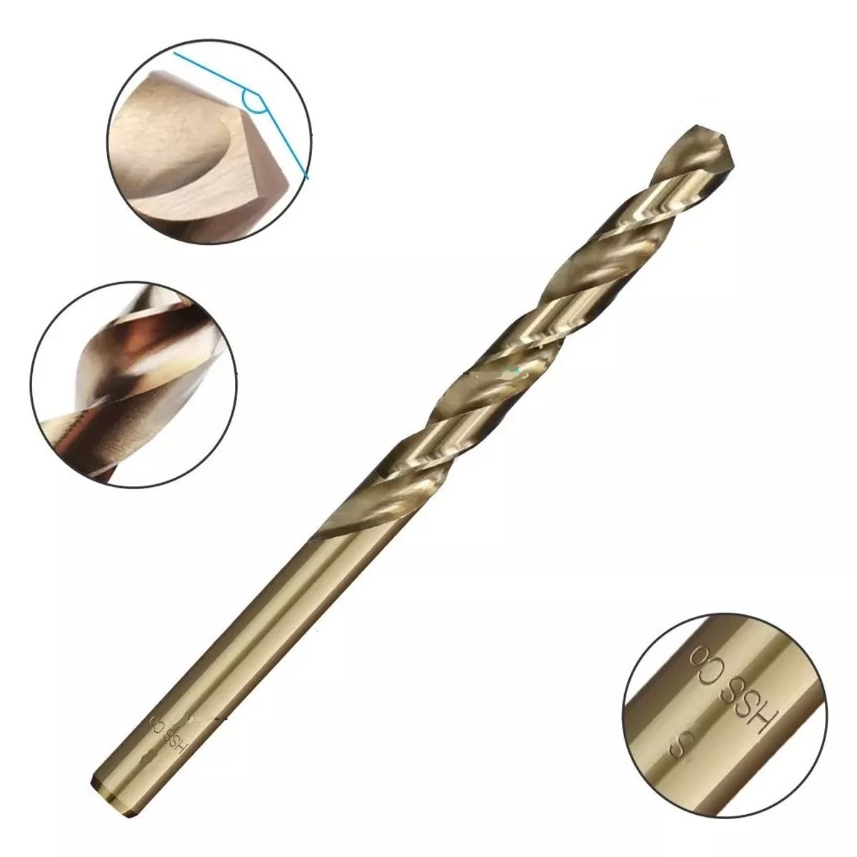 GENERICO - Broca Cobalto 12 mm  Set 5pcs Hssm35 Al 5%