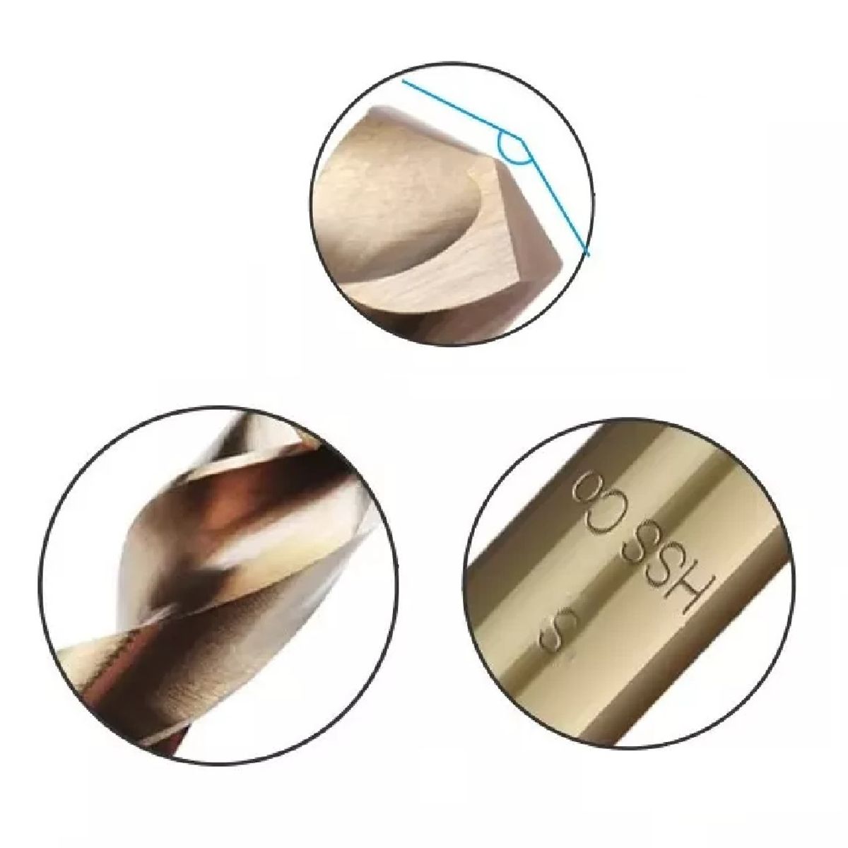GENERICO - Broca Cobalto 12 mm  Set 5pcs Hssm35 Al 5%