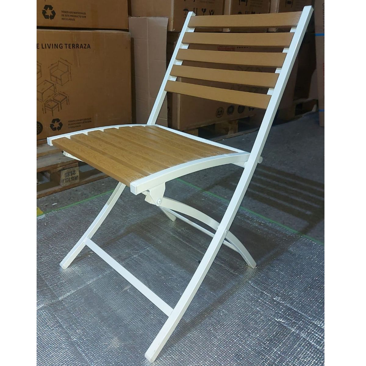 GENERICO - Silla plegable para Exteriores Pack x2 resiste agua y sol Negro