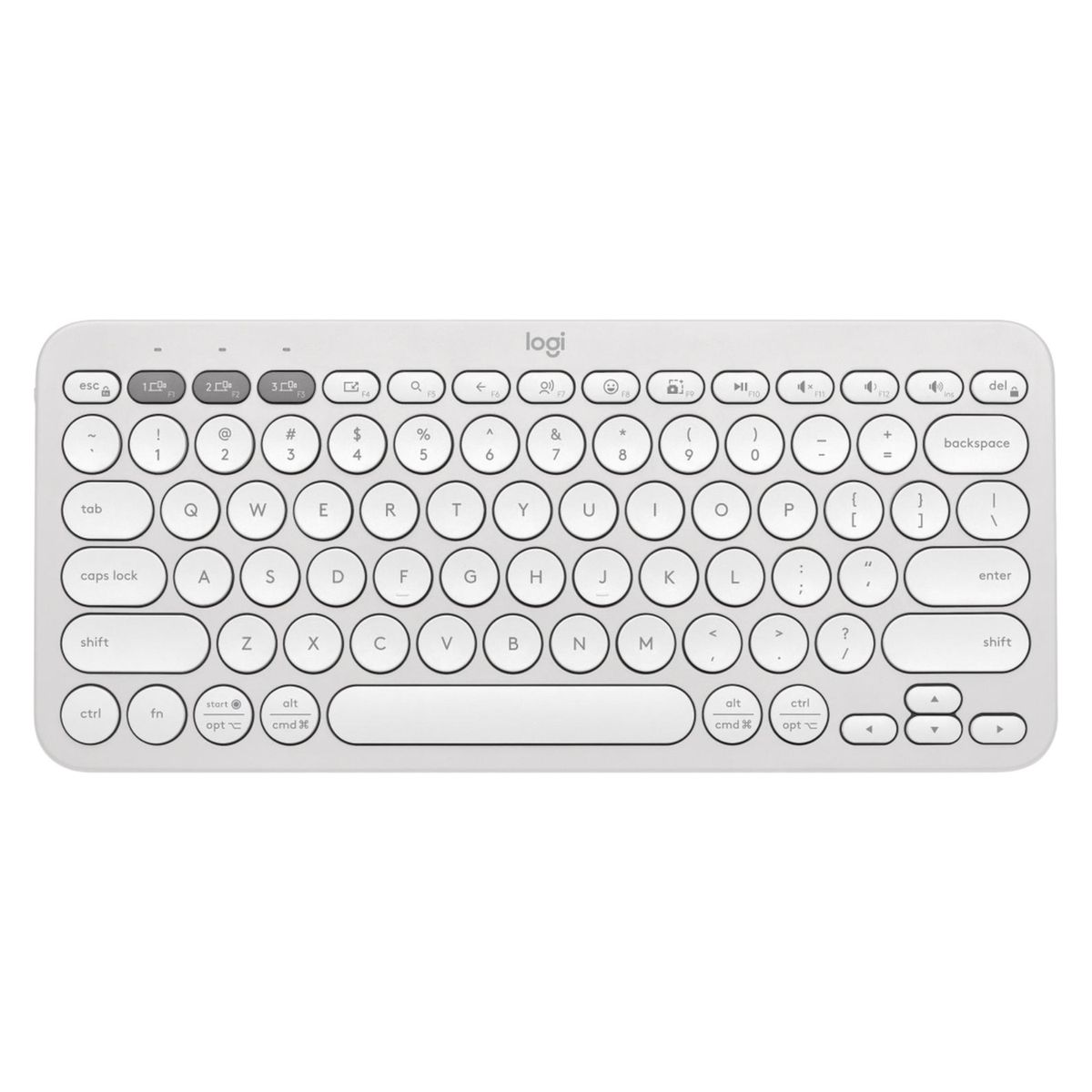 LOGITECH - Teclado Logitech Pebble Keys 2 K380s RF Inalámbrico Blanco