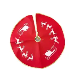 BOHEMIK - Faldón Árbol Navidad rojo con Trineos