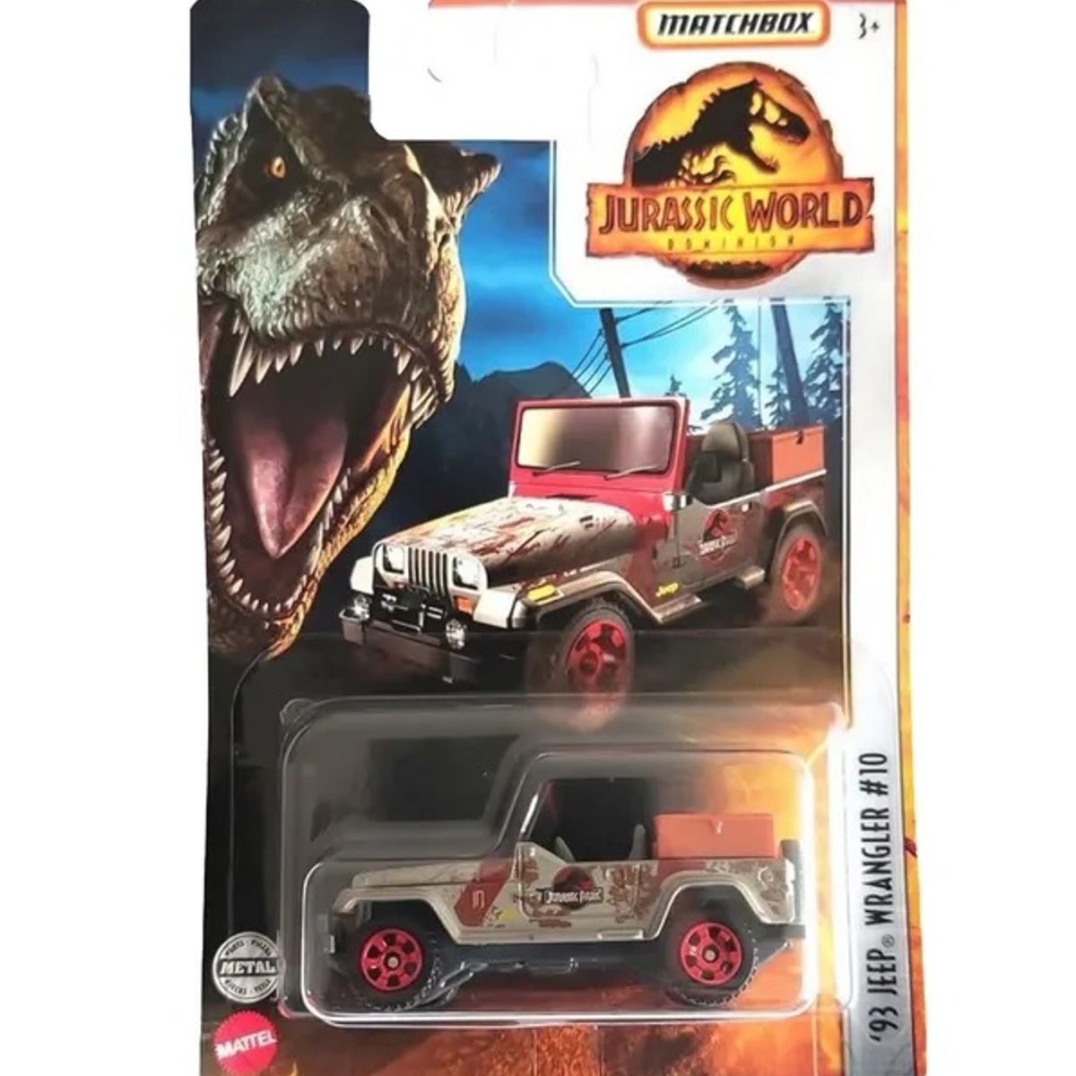 JURASSIC WORLD - Jeep Wrangler Jurassic World Matchbox auto coleccion