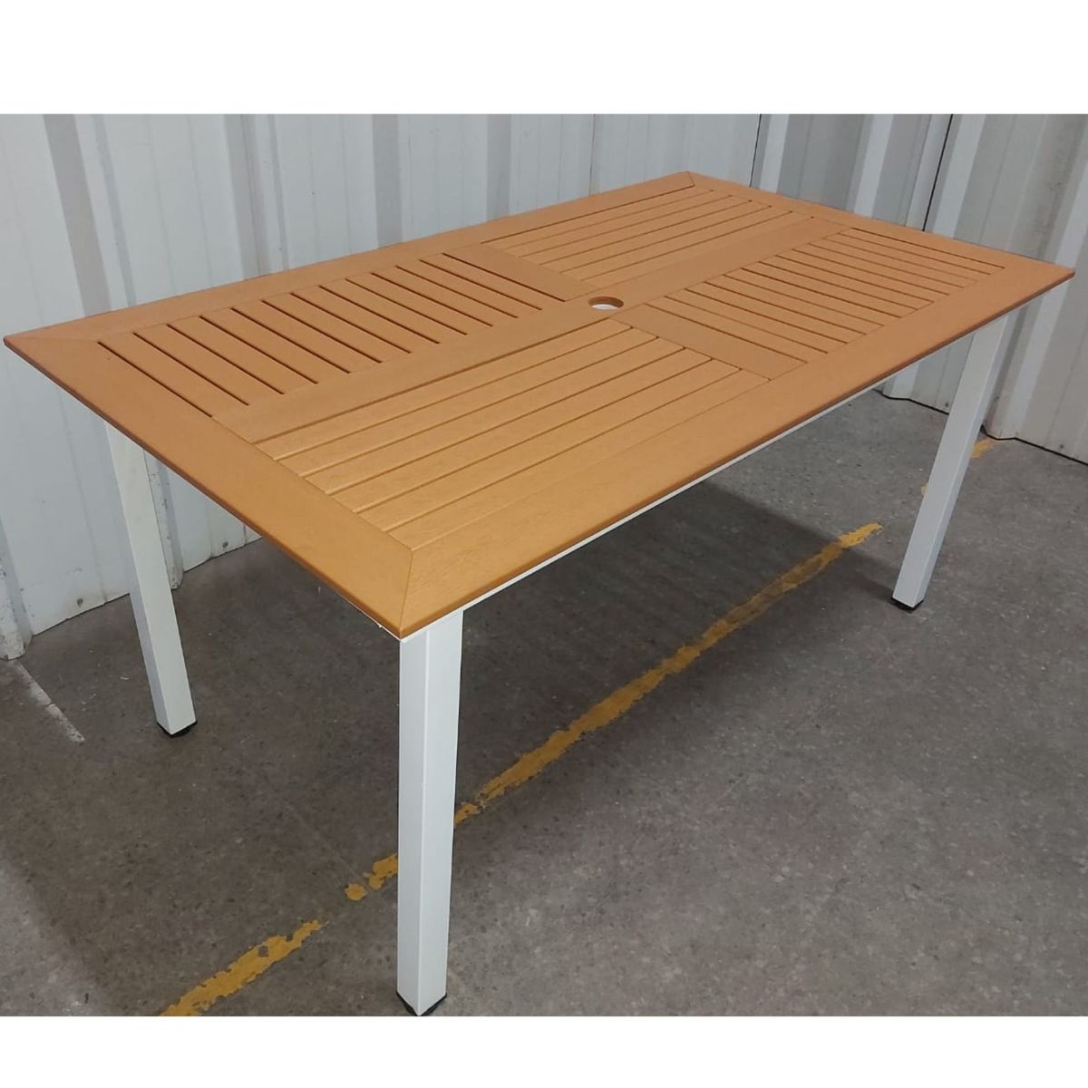 GENERICO - Juego De Comedor exteriores 160cm Terraza resiste agua y sol Marrón