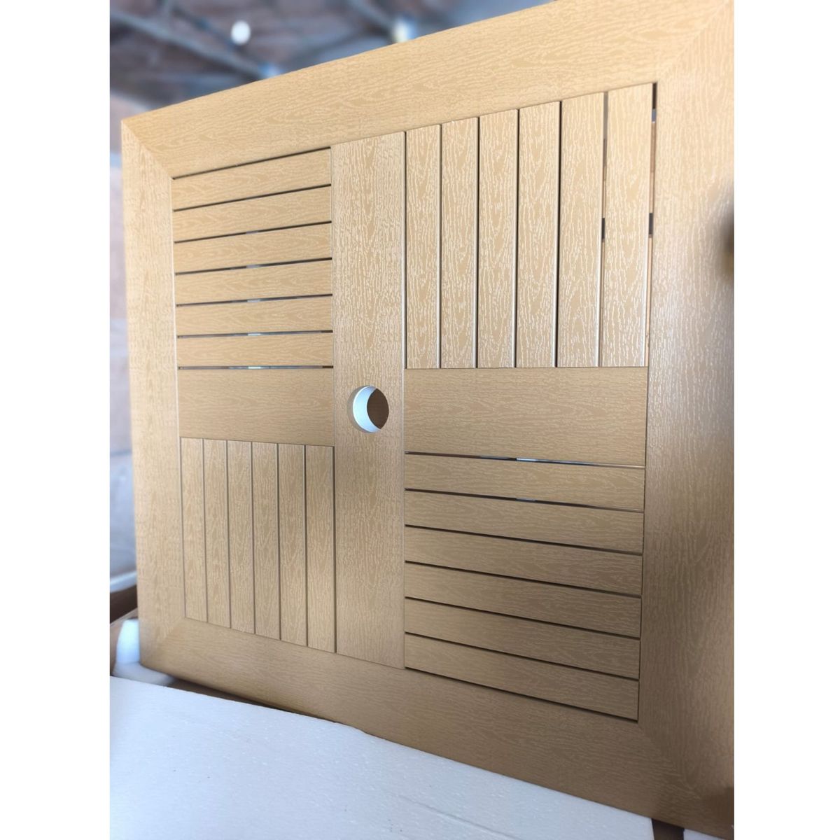 GENERICO - Juego De Comedor para exteriores 80cm resistente al agua y sol Marrón