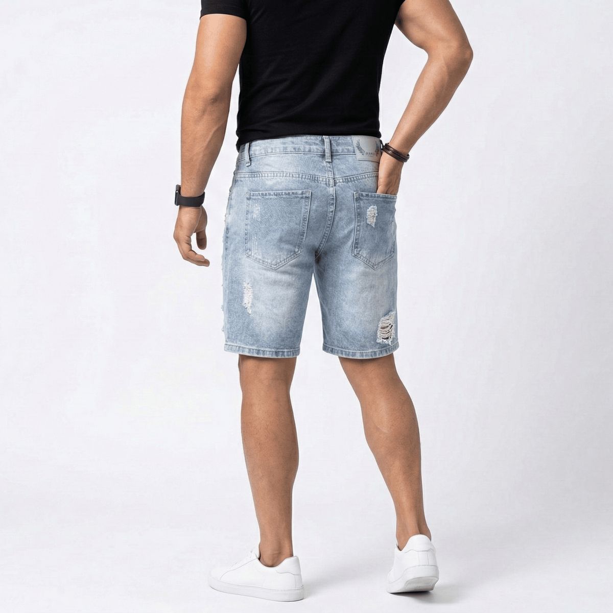 D'JOE - Short Jeans Hombre Super Destroyed