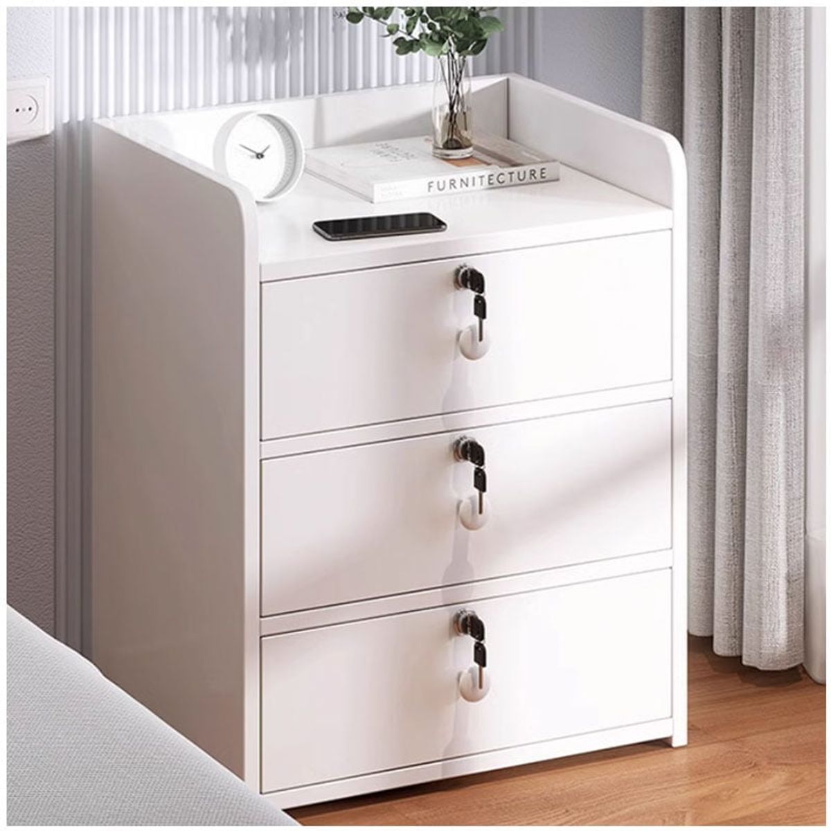 DELI - Cajonera Oficina Con Llaves Escritorio Madera