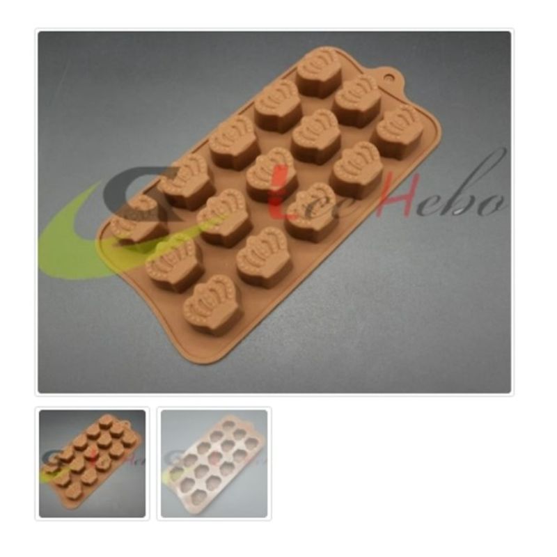 GENERICO - Molde De Silicona Molde Corona 15 Divisiones Chocolate