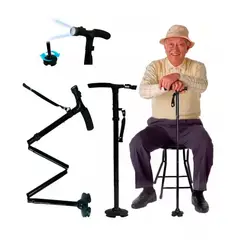 MOVI - BASTON ORTOPEDICO PLEGABLE Y AJUSTABLE CON LUZ