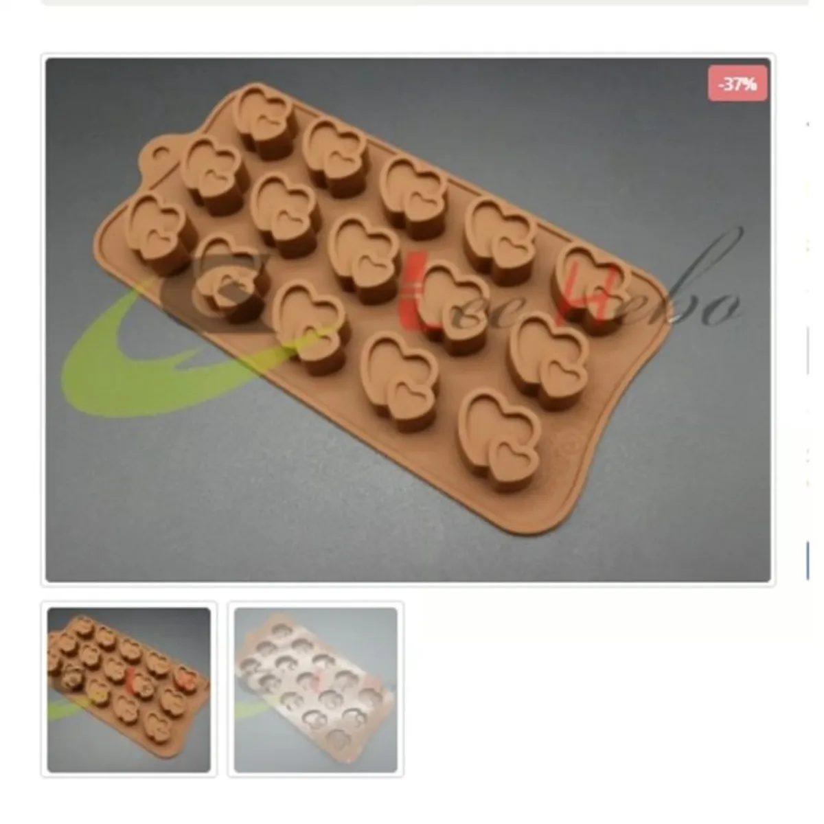 GENERICO - Molde De Silicona Molde Corazon 15 Divisiones