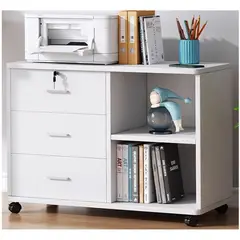 DELI - Cajonera Oficina Archivador Gabinete Con Llaves Y Ruedas