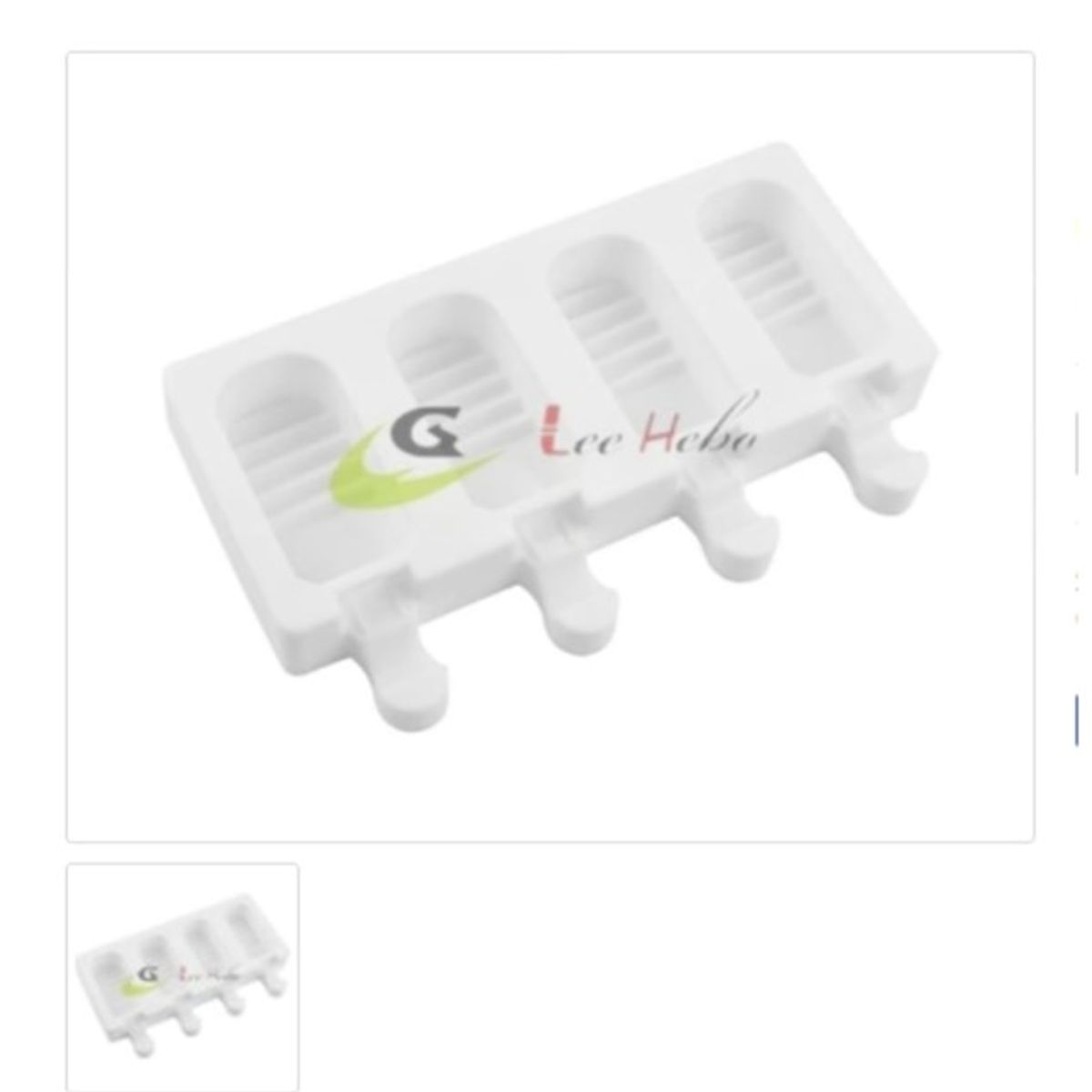 GENERICO - Molde De Silicona Molde Paleta de Helado 4 Divisiones Helados