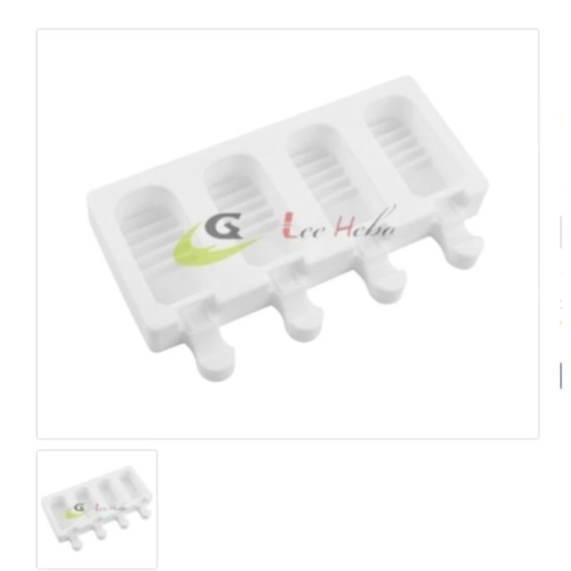 GENERICO - Molde De Silicona Molde Paleta de Helado 4 Divisiones Helados