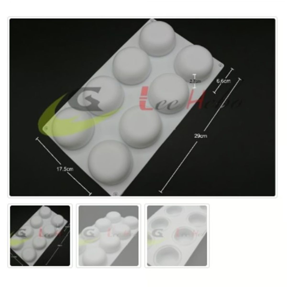 GENERICO - Molde De Silicona Molde 8 Divisiones Reposteria