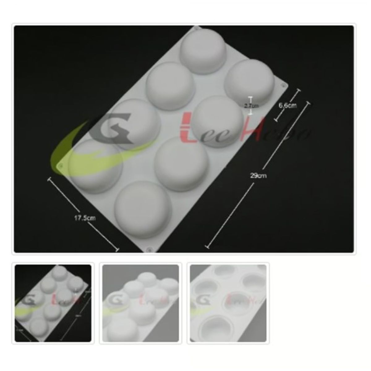 GENERICO - Molde De Silicona Molde 8 Divisiones Reposteria