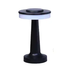 VGO - Lampara recargable de mesa altura de 21cm y negra con sensor