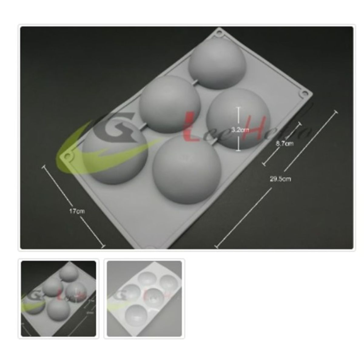 GENERICO - Molde De Silicona Molde 5 Divisiones Media Esfera