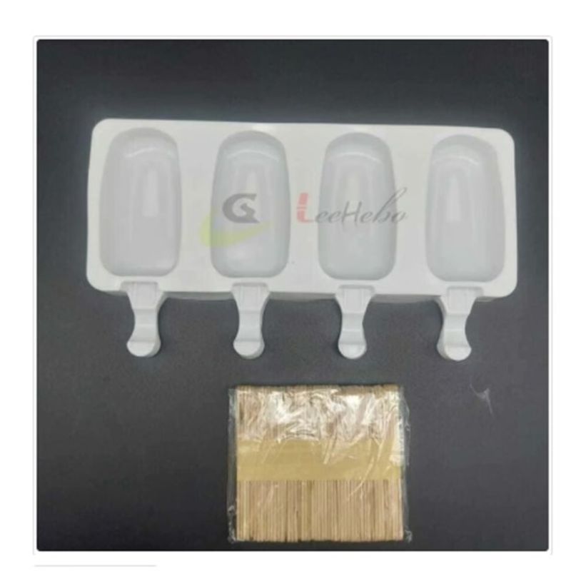 GENERICO - Molde De Silicona Molde Helado 4 Divisiones Paleta Reposteria